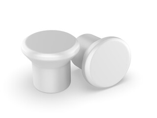 Wine and Beverage Bottle Reusable Silicone Cap Stopper Mock Up. 3d Render Illustration.