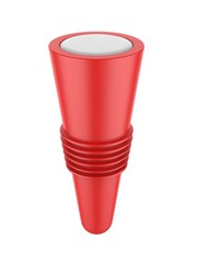 Wine and Beverage Bottle Reusable Silicone Cap Stopper Mock Up. 3d Render Illustration.