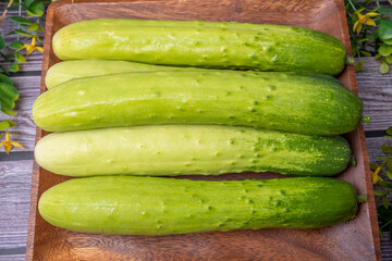 Crisp and cool vegetable cucumber