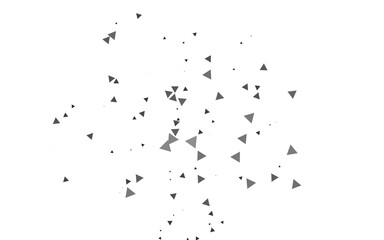 Light Silver, Gray vector template with crystals, triangles.