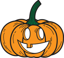 Pumpkin Face Vector. Jack O Lantern. Pumpkin Drawn. Halloween Vector. Fall. Spooky. Thanksgiving. Autumn. Halloween Background. Illustrator/EPS