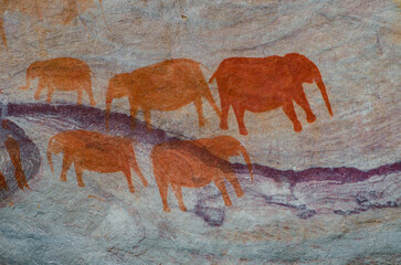 Elephant rock painting
