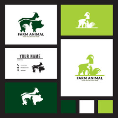 Farm Logo Design Template. Logo and business card design.