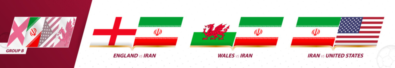 Iran football team games in group B of International football tournament 2022.