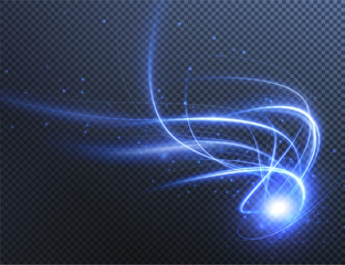 Light blue Twirl. Curve light png effect of neon line. Luminous blue circle. Light neon pedistal, podium, platform, table. Vector .