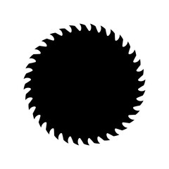 A circular saw blade. Sawblade vector isolated illustration on white background. 