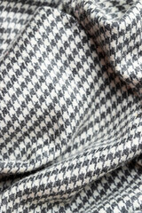 Fototapeta premium Woollen Crow's foot fabric texture in black and white color