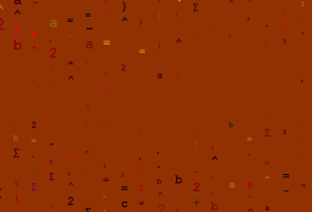 Light Black vector background with Digit symbols.