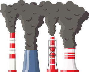 Smoking factory pipe
