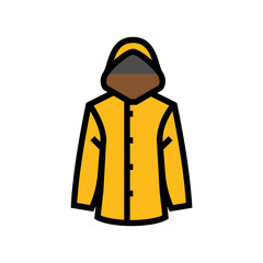 raincoat yellow autumn color icon vector. raincoat yellow autumn sign. isolated symbol illustration