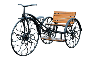 Fototapeta na wymiar bicycle on three wheels, chariot