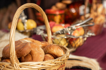 crumpets in the basket