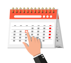 Paper spiral wall calendar