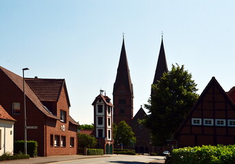 Fototapeta na wymiar Historical Abbey in the Village Bücken, Lower Saxony