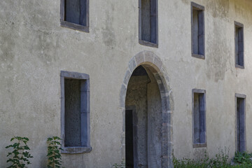 Fototapeta na wymiar The Premol Charterhouse, destroyed during the Revolution, was a monastery of nuns founded in 1234 , now in ruins