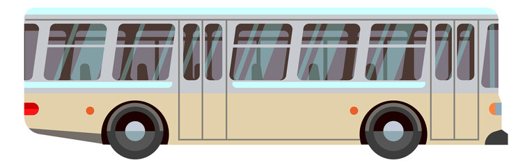 City bus icon. Public transport side view © MicroOne