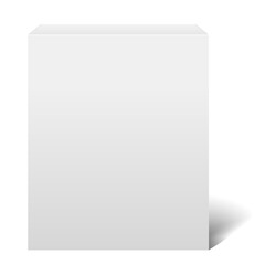 Blank box mockup. White rectangular paper package