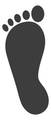 Step mark icon. Human foot print logo