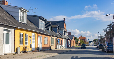 Street Nykøbing Mors, Morsø or Morsland – the island behind the sea – is located in the Limfjord just north-west of Salling. Denmark, Scandinavia, Europe