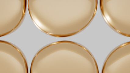 Abstract gold circle pebble, beauty fashion background.