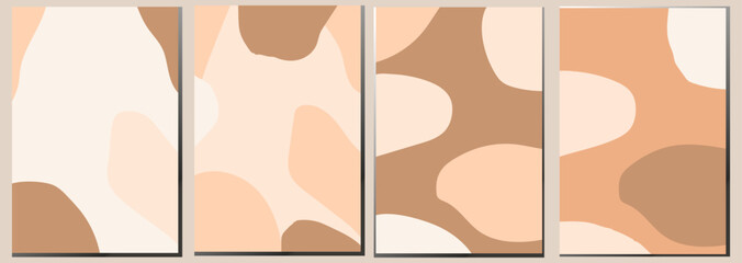 Social media banners, beautiful set of social media post templates with minimal abstract organic shapes,can also be used for card,cover,invitation, background, textile or interior decor.Vector 