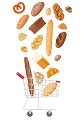 Bread and shopping cart