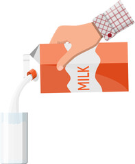 Paper packet with milk