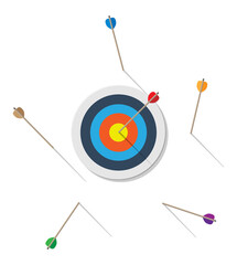 Target with arrow in center.
