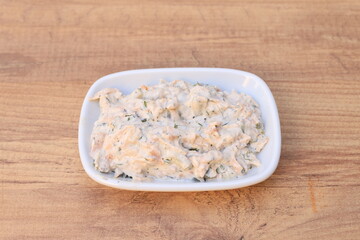 Meze or mezze is a selection of small dishes served as appetizers in much of West Asia, Middle East, and the Balkans. Meze is often served as a part of multi-course meals.