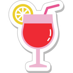 Cocktail Colored Vector Icon