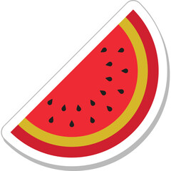 Watermelon Slice Colored Vector Icon