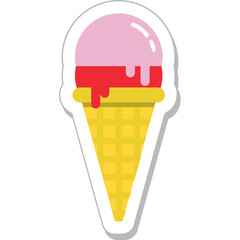 Ice Cream Colored Vector Icon