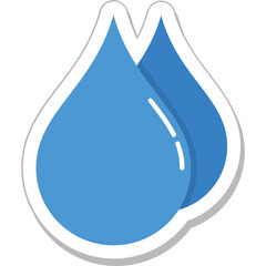 Water Drops Colored Vector Icon