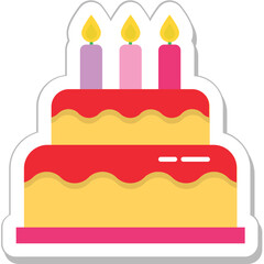 Cake Colored Vector Icon