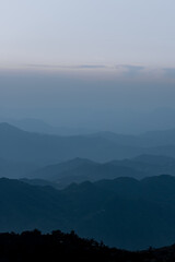 Naklejka premium sunrise over mountains