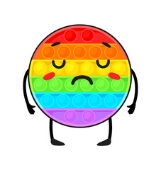 Sad pop it. Simples development shapes for children, png