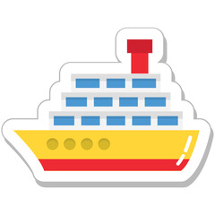Ship Colored Vector Icon