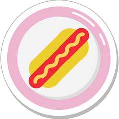 Hotdog Colored Vector Icon