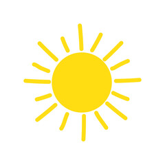 Sun with direct rays. Sunrise bright shine illustration image