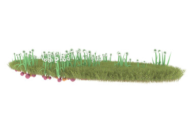 Grass on transparent background. 3d rendering - illustration