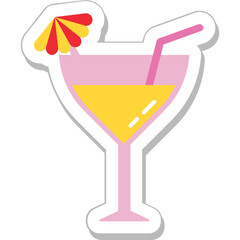 Cocktail Colored Vector Icon
