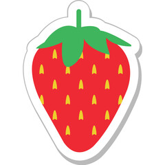 Strawberry Colored Vector Icon