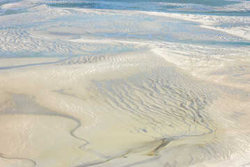 vue aérienne de la Baie de Somme en France