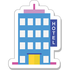 Hotel Colored Vector Icon