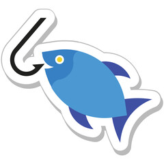 Fishing Colored Vector Icon