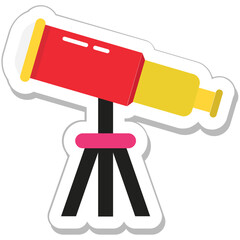 Telescope Colored Vector Icon