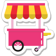 Food Stall Colored Vector Icon