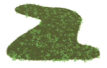 Grass on transparent background. 3d rendering - illustration