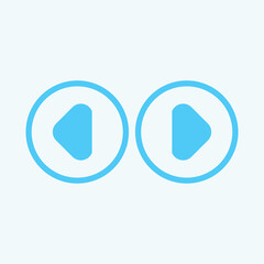 Play button icon in trendy flat style isolated on grey background. Play symbol for your web site design, logo, app, UI. Vector illustration, EPS10.