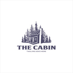 Fototapeta premium Cabin Logo Design Vector Image
